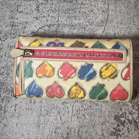 Dooney & Bourke Multicolor Heart Wallet - Picture 2 of 7